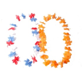 Vergroot Hawaiiketting Oranje of Rood Wit Blauw Hawaiiketting Oranje of Rood Wit Blauw