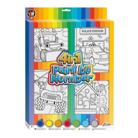 Schilderen Op Nummer Canvas Set 4 In 1 Stoere Figuren