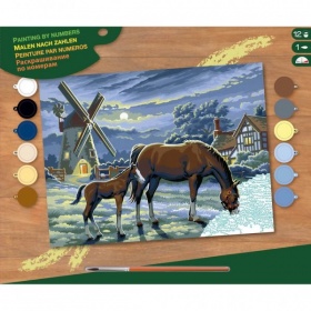 Vergroot Schilderen Op Nummer Paarden Schilderen Op Nummer Paarden