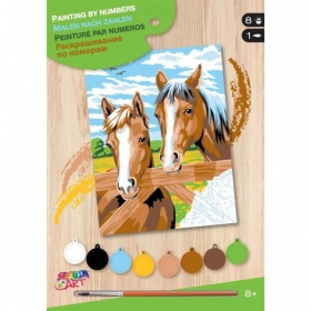 Vergroot Schilderen Op Nummer Paarden Schilderen Op Nummer Paarden