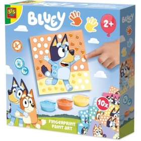 Ses Vingerafdruk Verf Kunstwerk Bluey