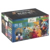 Bekijken Plakkaatverf Acrylic Set Compleet 24x59ml+12 Kwasten