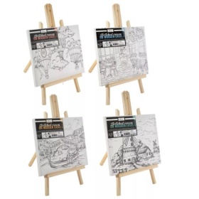 Canvas Met Print 30 X22,5 Cm Inclusief Schildersezel