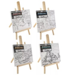 Canvas Met Print 30 X22,5 Cm Inclusief Schildersezel