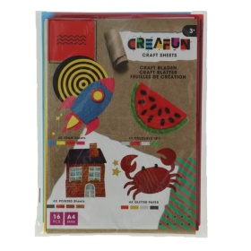 Vergroot Knutselset A4 Vellen Vilt/foam/glitter/transparant Knutselset A4 Vellen Vilt/foam/glitter/transparant