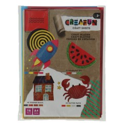 Knutselset A4 Vellen Vilt/foam/glitter/transparant