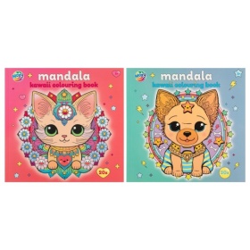 Vergroot Kleurboek Kawaii Mandala 20 Pagina's 22x21 Cm Kleurboek Kawaii Mandala 20 Pagina's 22x21 Cm