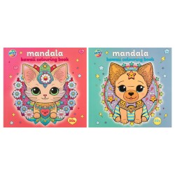 Kleurboek Kawaii Mandala 20 Pagina's 22x21 Cm