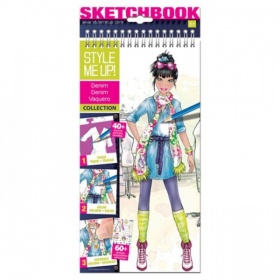 Vergroot Style Me Up Schetsboek Denim Style Me Up Schetsboek Denim