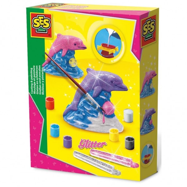 Ses Gieten En Schilderen Glitter Dolfijn ses kopen in de aanbieding
