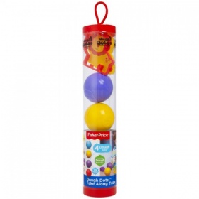 Fisher Price Dough 4 Ballen in Koker met Vormen