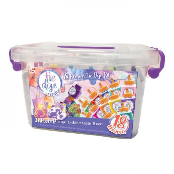 Tie Dye Koffer 18 Flesjes Knutselset