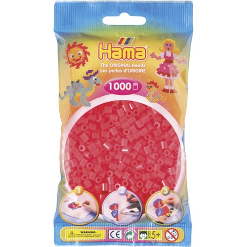 Strijkkralen Hama 1000 Stuks Rood Neon