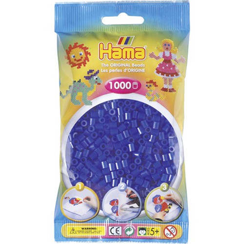 Strijkkralen Hama 1000 Stuks Blauw Neon