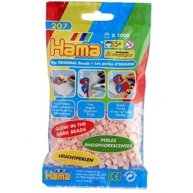 Hama Strijkkralen Rood - Glow In The Dark (056)