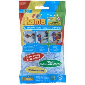 Hama Strijkkralen Glow in the Dark Blauw (057)