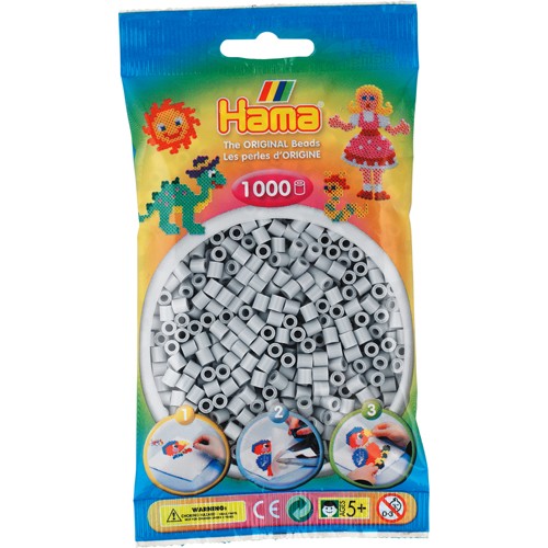 Hama Strijkkralen licht grijs 1000 stuks (070)