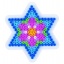 Hama strijkkralen grondplaat ster (270)