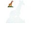 Hama Grondplaat Giraffe Wit