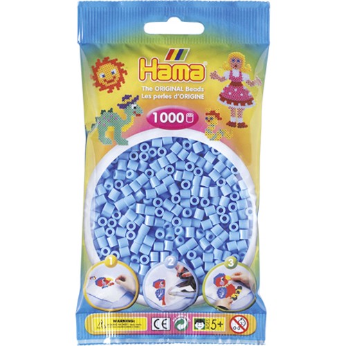 Hama Strijkkralen licht blauw 1000 Stuks