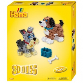 Vergroot Hama Strijkkralen 3D Honden Hama Strijkkralen 3D Honden