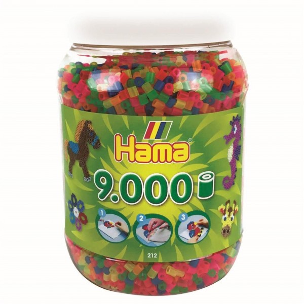 Strijkkralen Hama in Pot (9000) Neon