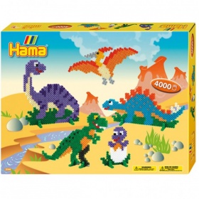 Vergroot Hama Giftbox Dinosaurs 4000 stuks Hama Giftbox Dinosaurs 4000 stuks