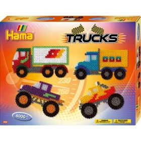 Vergroot Hama Strijkkralen Set Trucks 4000 Delig Hama Strijkkralen Set Trucks 4000 Delig