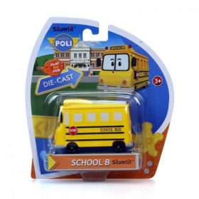 Vergroot Robocar poli diecast schoolbus Robocar poli diecast schoolbus