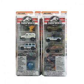 Vergroot Jurassic World Matchbox Movie Set met 5 Auto's Jurassic World Matchbox Movie Set met 5 Auto's