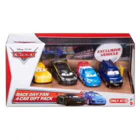 Speelset Disney Cars Race Day Fan 4 Car Gift Pack
