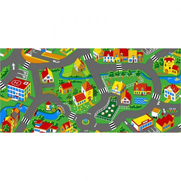 Tapijt Little village 95 x 200cm