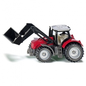 Vergroot 1484 Siku Tractor Massey Ferguson met frontlader 1484 Siku Tractor Massey Ferguson met frontlader