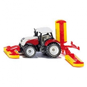 Vergroot 1672 Siku Tractor Steyr met Maaimachine 1672 Siku Tractor Steyr met Maaimachine