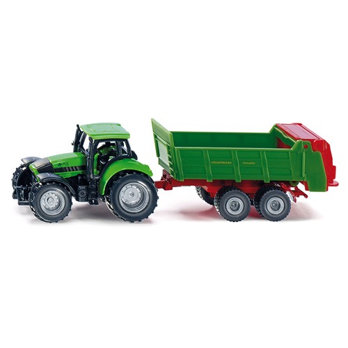 1673 Siku Tractor met Strooiaanhanger