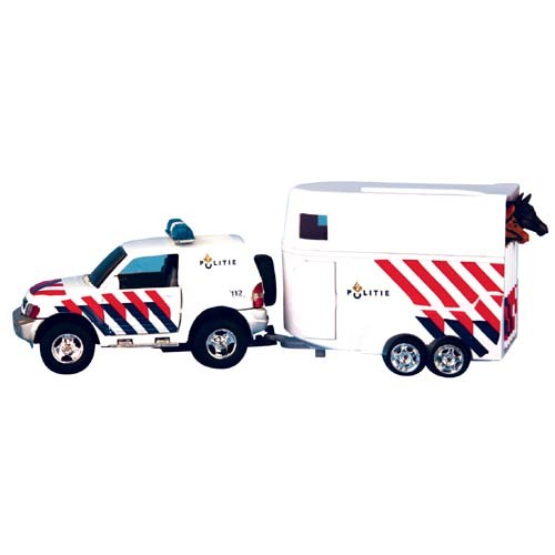 Paardentrailer politie kids globe