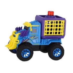 Vergroot Truck met Dino in Kooi met Licht en Geluid 17cm Truck met Dino in Kooi met Licht en Geluid 17cm