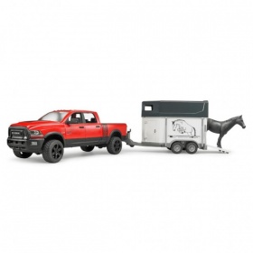 Vergroot 2501 Bruder Auto Dodge Ram Met Paardentrailer 2501 Bruder Auto Dodge Ram Met Paardentrailer
