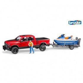 Vergroot 2503 Bruder Auto Bruder Dodge RAM Met Jetski 2503 Bruder Auto Bruder Dodge RAM Met Jetski