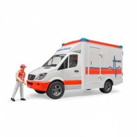Vergroot 2536 Bruder Ambulance met Chauffeur 2536 Bruder Ambulance met Chauffeur
