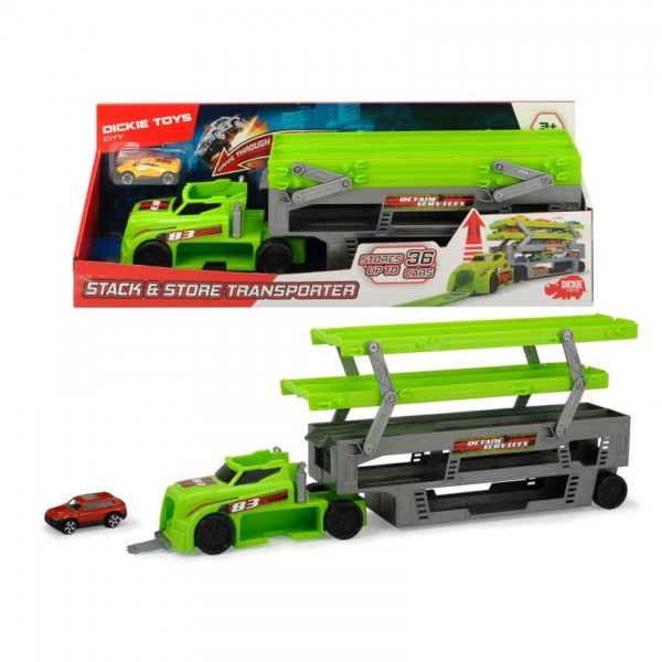 Dickie Toys Autotransporter met 1 Auto Groen