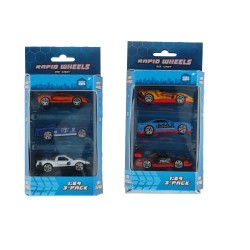 Rapid Wheels Auto Die Cast 3 Pack