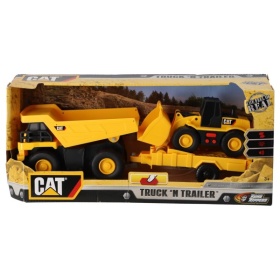 Vergroot Cat Dump Truck Met Wiel Lader Cat Dump Truck Met Wiel Lader