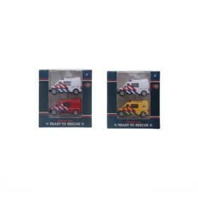 Vergroot Auto Die Cast Hulpdienstvoertuigen 2 Delig Auto Die Cast Hulpdienstvoertuigen 2 Delig