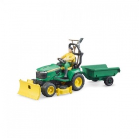 Vergroot 62104 Bruder Figuur Tuinman met Zitgrasmaaier met Aanhanger 62104 Bruder Figuur Tuinman met Zitgrasmaaier met Aanhanger