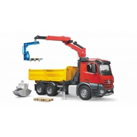 Vergroot 3651 Bruder Arocs Kiepwagen met Kraan 3651 Bruder Arocs Kiepwagen met Kraan
