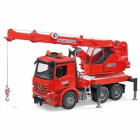 Vergroot 3670 Bruder Kraanwagen Mercedes Met Licht En Geluid 3670 Bruder Kraanwagen Mercedes Met Licht En Geluid