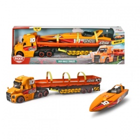 Vergroot Dickie Vrachtwagen Met Oplegger Met Boot Battery Operated Dickie Vrachtwagen Met Oplegger Met Boot Battery Operated