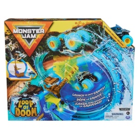 Vergroot Monster Jam 1:64 Megalodon's Loop Of Doom Playset Monster Jam 1:64 Megalodon's Loop Of Doom Playset