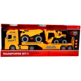 Vergroot Rapid Wheels Autotransporter Bouwvoertuigen Met Licht En geluid Rapid Wheels Autotransporter Bouwvoertuigen Met Licht En geluid